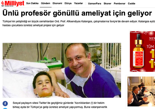 Türkiye'nin yetiştirdiği en büyük cerrahlardan Ord. Prof. Afksendiyos Kalangos, çocuklara ücretsiz ameliyat projesi için geliyor